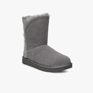 Ugg Classic Short Fluff High-Low Klassiska Stövlar Dam Grå (528796OXE)